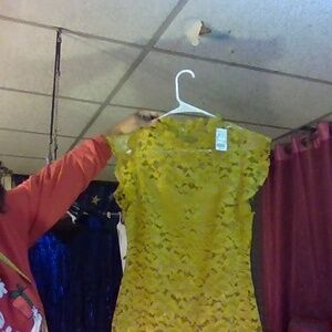 Enfocus lace size 10 dress zippered back yellowish